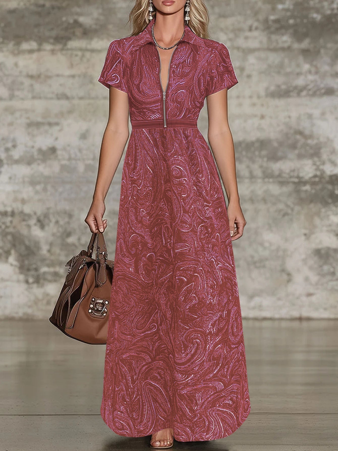 🌟 Timeless Paisley Print Maxi Dress: Effortless Elegance for Every Occasion