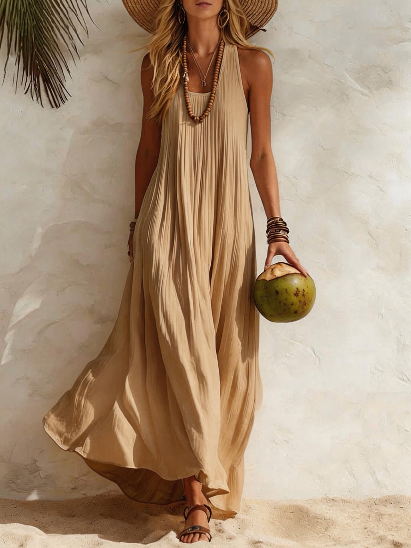 Flowy Halter Maxi Dress