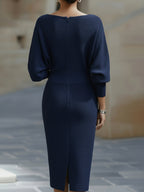 Sculpted Elegance Midi Dress