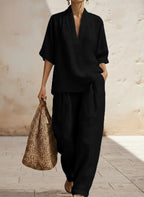 New Arrivals🔥 Women's Casual Cozy Minimalist Linen Two-piece Set