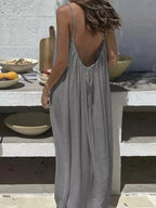 Backless Spaghetti Strap Maxi Dress