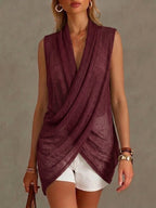 A Loose, Comfortable, And Lightweight Sleeveless Knit Top.