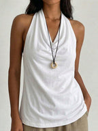 Cowl Neck Halter Top