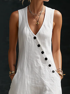 Minimalist And Cozy Button-up Dress