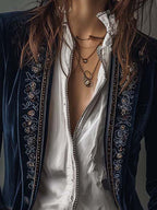 Solid Color Plain Elegant Vintage Classic Long Sleeve Long Tops