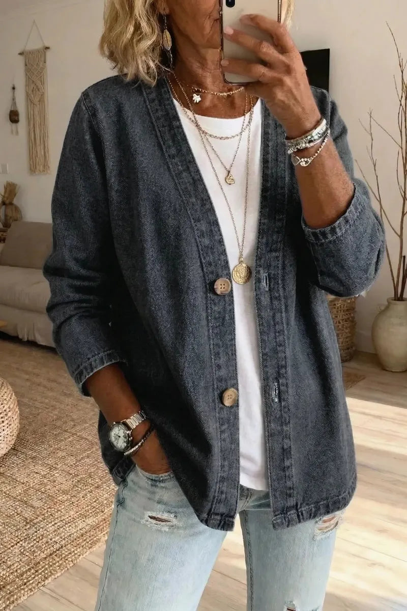 Women's Casual Denim Cardigan