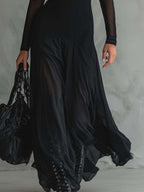 Sheer Mesh Maxi Dress