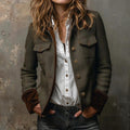 Groovy Collared Long Sleeve Outerwear