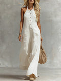 Breezy Halter Wide-Leg Jumpsuit