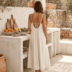 Women's Solid Color Backless Cami Dress