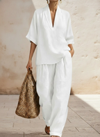 New Arrivals🔥 Women's Casual Cozy Minimalist Linen Two-piece Set
