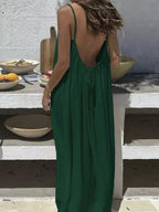 Backless Spaghetti Strap Maxi Dress