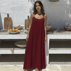 Women's Solid Color Backless Cami Dress
