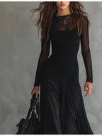Sheer Mesh Maxi Dress