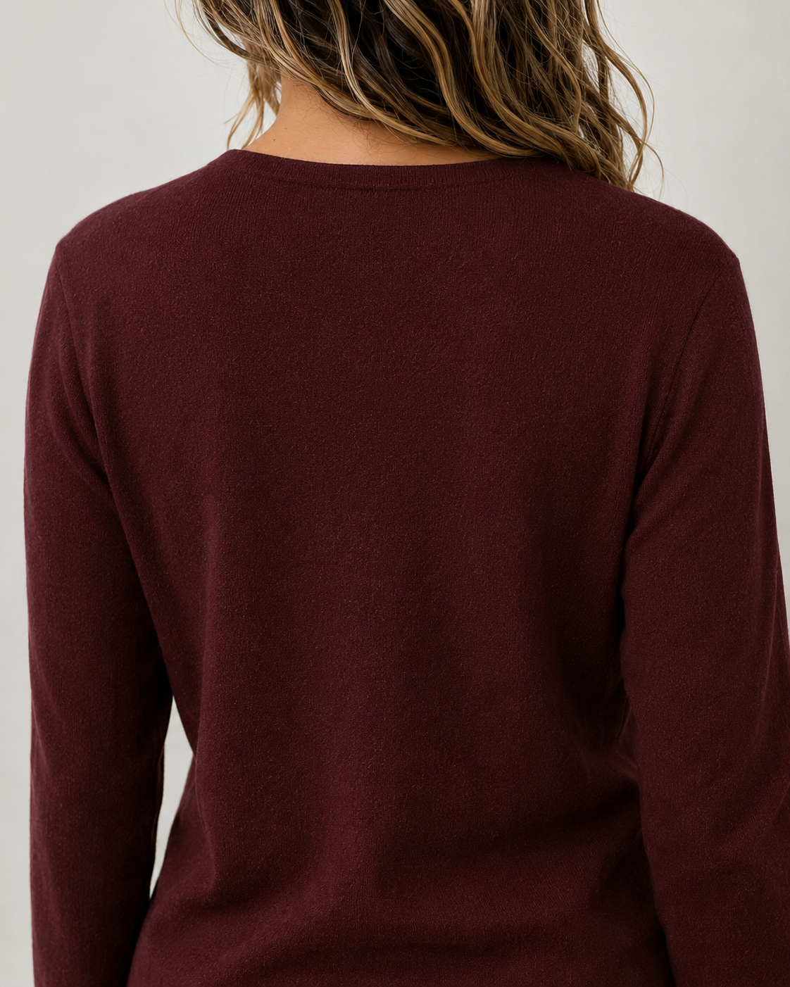Women's V‑Neck Decorative Gold Button Long Sleeve Knit Cardigan