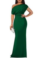 2025 Women's Elegant Sleeveless Off Shoulder Bodycon Long Formal Party Evening Dress