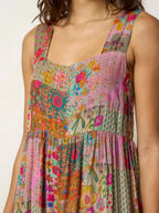 🌼 Boho Patchwork Floral Wide-Leg Jumpsuit (XL-5XL)