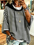 Oversized Striped Hoodie