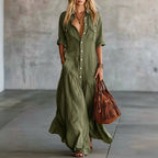 Casual Beach Vacation Chambray Dress