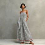 Coastal Resort Wear Loose Long Dress