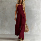 Breezy Halter Wide-Leg Jumpsuit