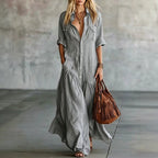 Casual Beach Vacation Chambray Dress