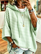 Oversized Striped Hoodie