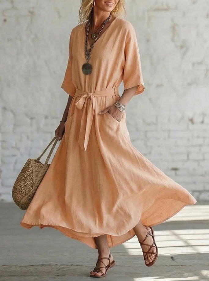 Effortless Linen Maxi Dress: Your Go-To for Timeless, Breezy Style