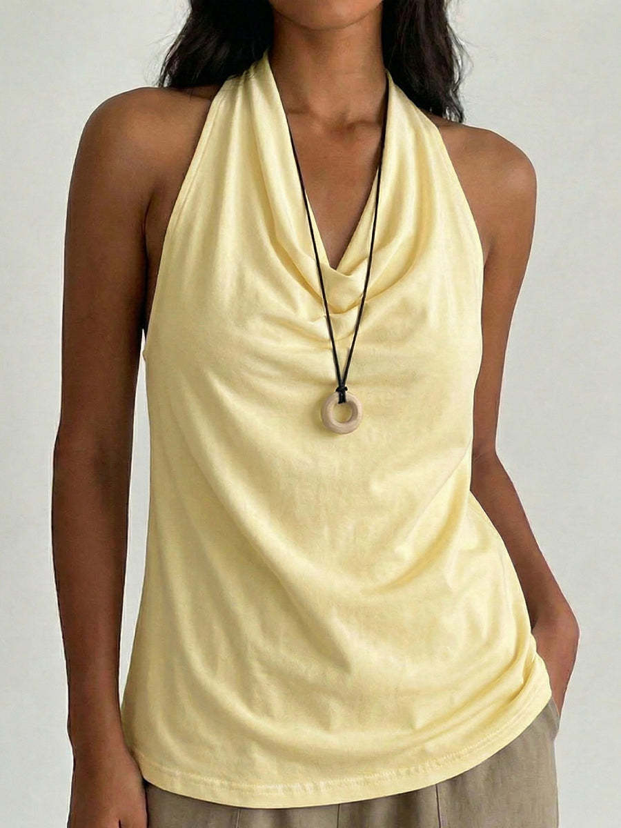 Cowl Neck Halter Top