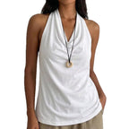 Cowl Neck Halter Top