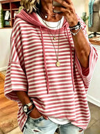 Oversized Striped Hoodie