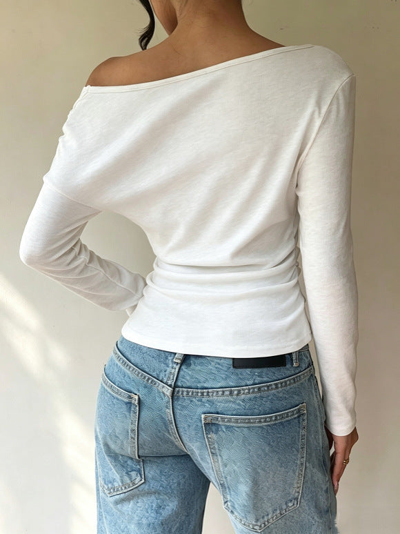 Stylish And Elegant Off-shoulder Knit Top With Lace Detailing