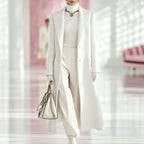 Elegant Oversized Notched Collar Maxi Wool Coat