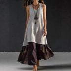 High-Low Tunic Top & Sheer Layered Wide Leg Pants