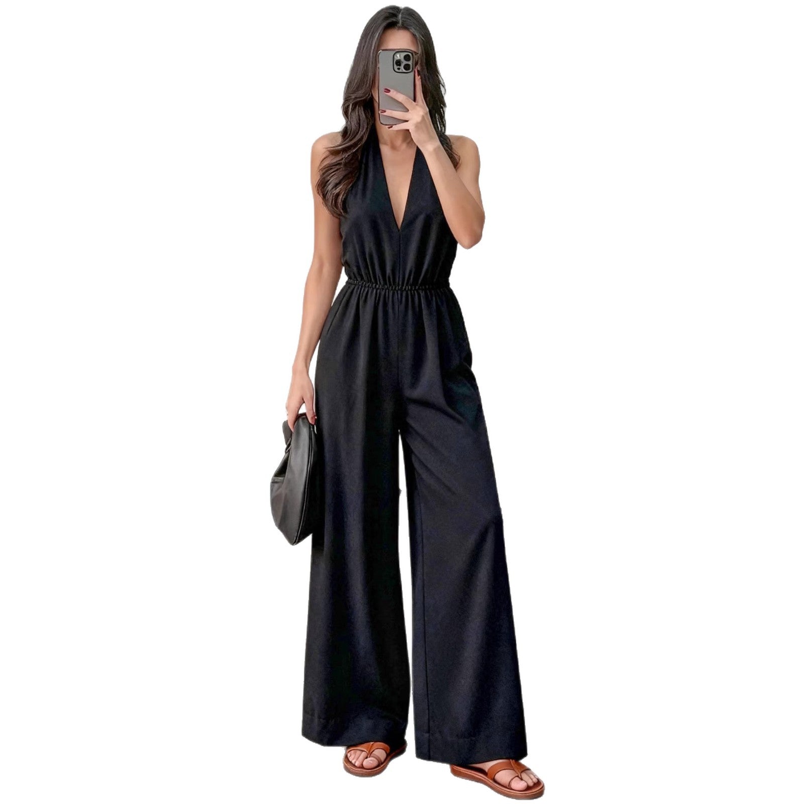 Halter Wide-Leg Jumpsuit