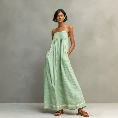 Coastal Resort Wear Loose Long Dress