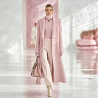 Elegant Oversized Notched Collar Maxi Wool Coat