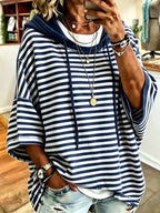 Oversized Striped Hoodie