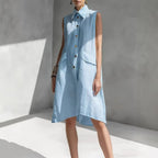 Casual Loose Fit Midi Dress for Women (Multi-Color)