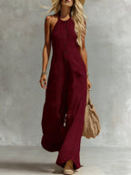 Breezy Halter Wide-Leg Jumpsuit
