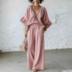 Linen Blend Vacation Two Piece Matching Set