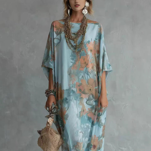 Bohemian Floral Print Fashion Long Dress
