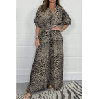 Wild Elegance Leopard Print Wide-Leg Jumpsuit