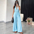 Halter Wide-Leg Jumpsuit