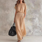 Flowy Wide-Leg Smocked Waist Jumpsuit