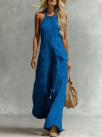 Breezy Halter Wide-Leg Jumpsuit