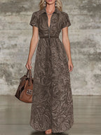 🌟 Timeless Paisley Print Maxi Dress: Effortless Elegance for Every Occasion