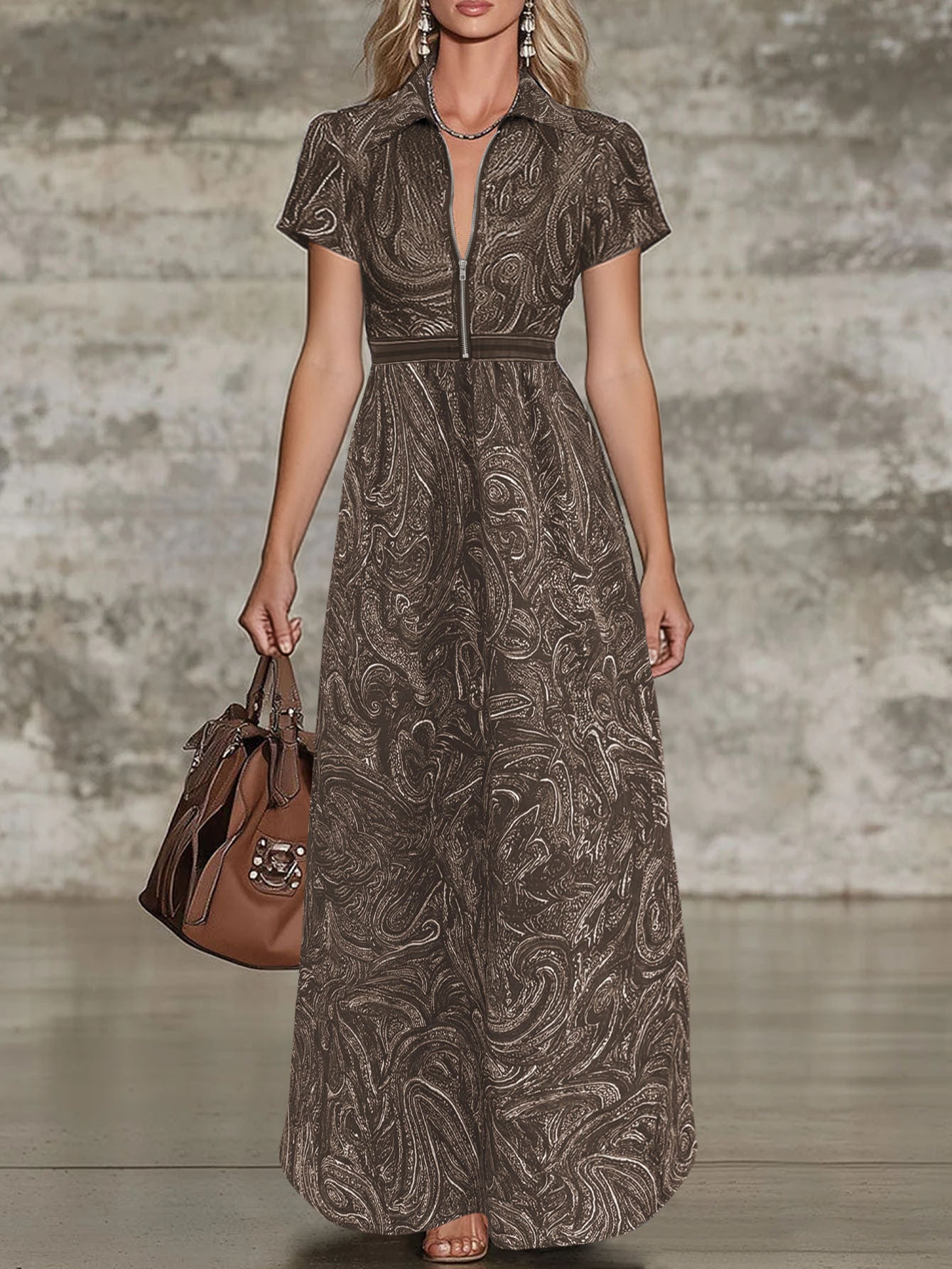 🌟 Timeless Paisley Print Maxi Dress: Effortless Elegance for Every Occasion