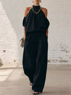 Halter Top & Wide Leg Pants 2-Piece Set | Ultimate Comfort & Style