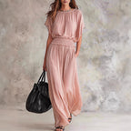 Flowy Wide-Leg Smocked Waist Jumpsuit